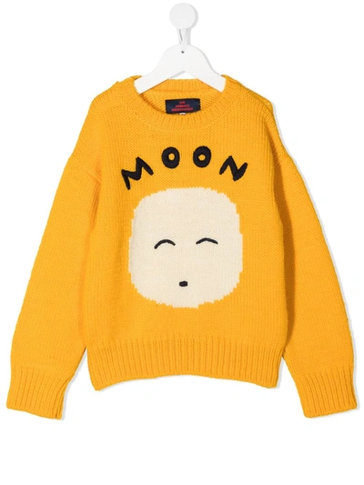 The Animals Observatory Yellow Jumper For Kids With Moon