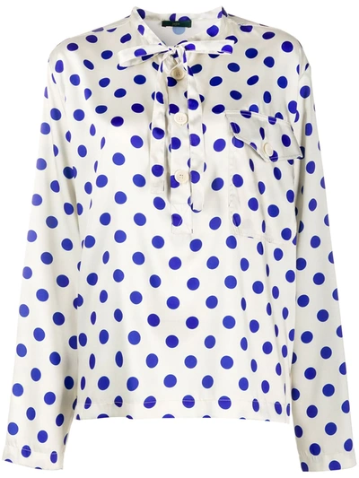 Jejia Polka Dot Print Blouse In Neutrals