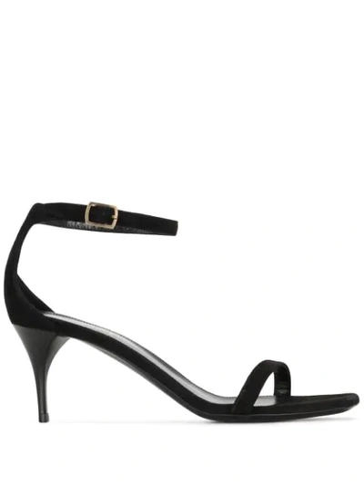 Saint Laurent Amber Cone-heel Sandals In Black