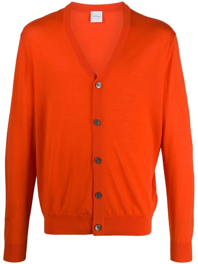 Paul Smith Regular-fit V-neck Cardigan In Red