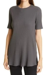 Eileen Fisher Ribbed Tunic In Bark