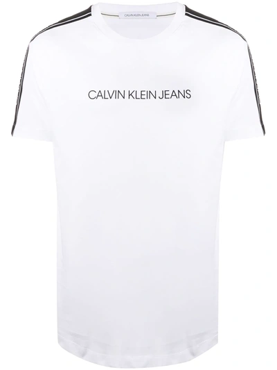 Calvin Klein Jeans Est.1978 Logo Print T-shirt In White