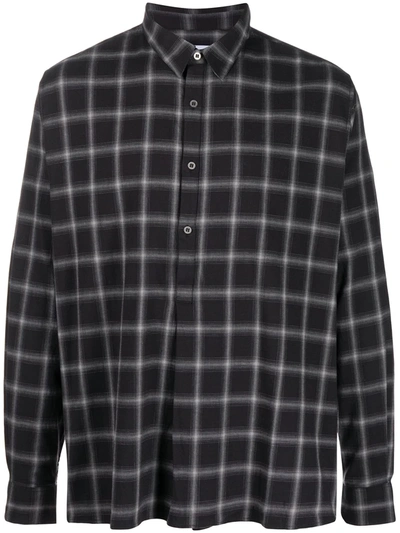 Iro Plaid Long Sleeve Shirt In Black