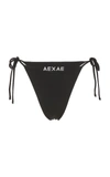 Aexae Women's Tyra String Bikini Bottom In Black,animal