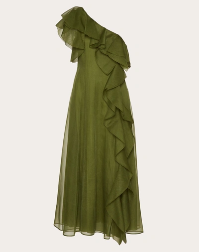 Valentino Organza Dress In Green