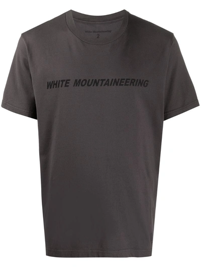 White Mountaineering Logo Print Short-sleeved T-shirt In Grey