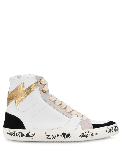 Zadig & Voltaire High-top Flash Trainers In White