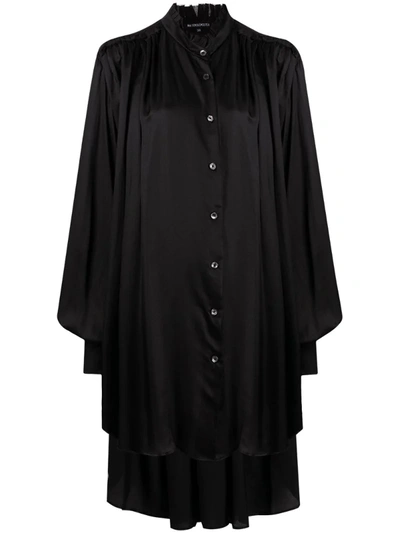 Ann Demeulemeester Nanette Oversized High-neck Blouse In Black