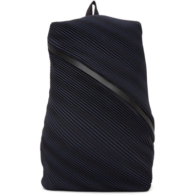 Issey Miyake Black Bias Pleats Backpack In 18 Charcoal