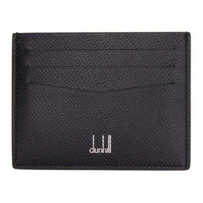 Dunhill Black Leather Cadogan Card Holder In 001 Black