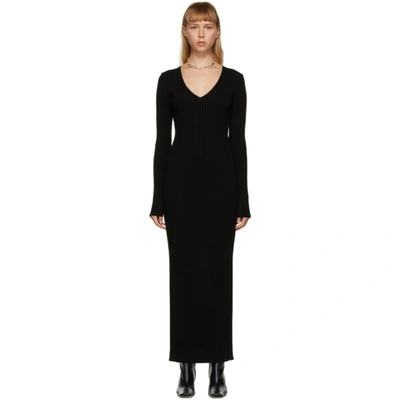 Drae Black Rib Knit Dress