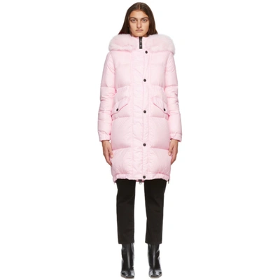 Mr & Mrs Italy Pink Down Parka In Peony