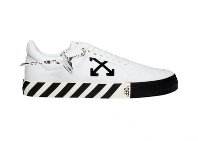 Pre-owned Off-white  Low Vulc White Black Aw20 In White/black