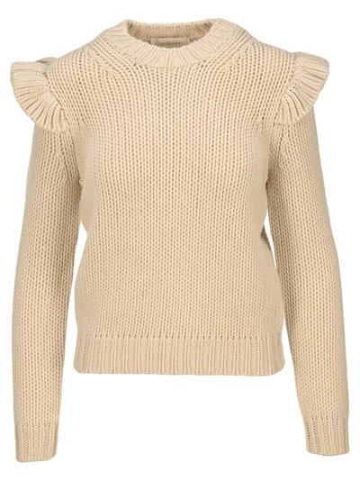 Zimmermann Ladybeetle Frill Sweater In Beige