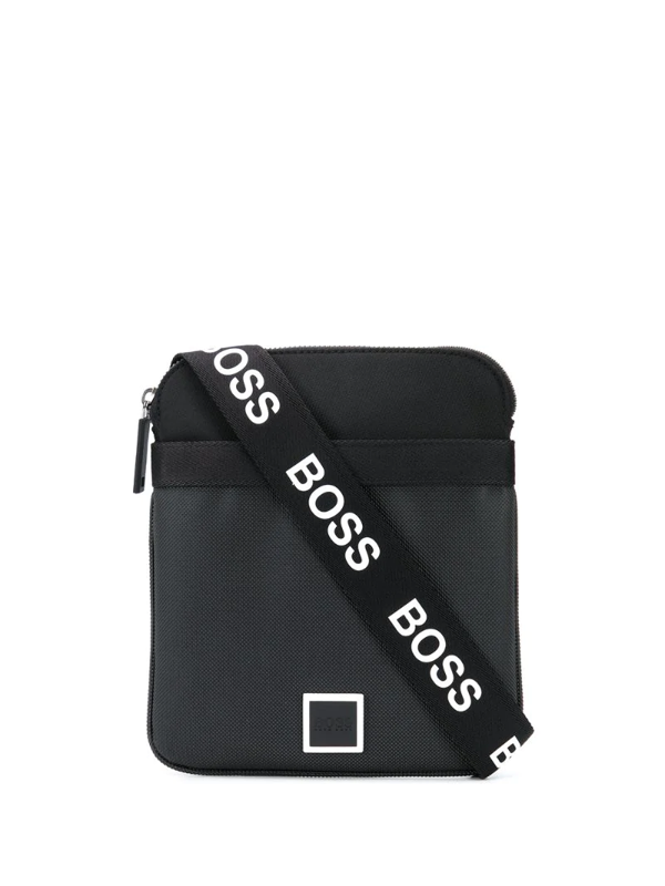 Hugo Boss Logo-strap Messenger Bag In Black | ModeSens