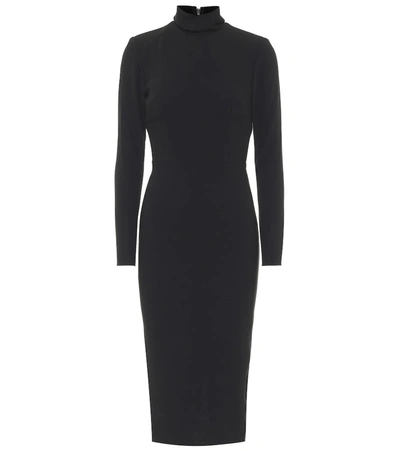 Alex Perry Lauchlan Crêpe Midi Dress In Black