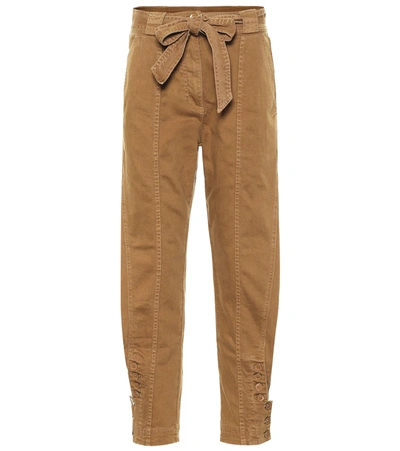 Ulla Johnson Carmen Cropped Tapered Trousers In Brown