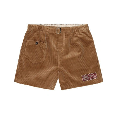 Gucci Kids' Corduroy Shorts In Brown