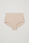 Cos Control High-waisted Recycled Nylon Briefs In Beige