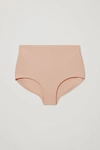 Cos Control High-waisted Recycled Nylon Briefs In Beige