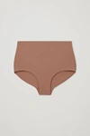 Cos Control High-waisted Recycled Nylon Briefs In Beige