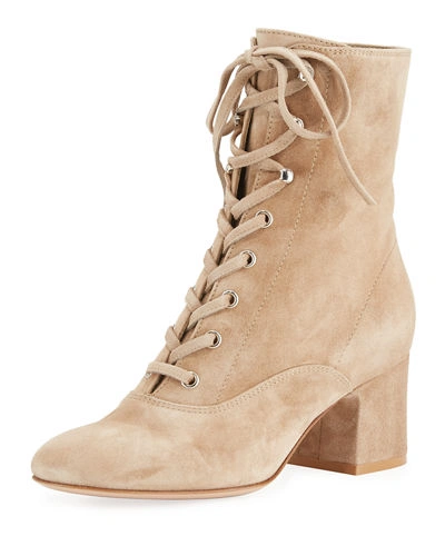 Gianvito Rossi Mackay Suede Lace-up 60mm Bootie