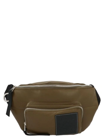 Loewe Padded Leather Fanny Pack In Green