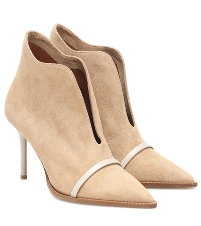 Malone Souliers Cora 85 Suede Ankle Boots In Neutrals