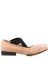 Uma Wang Distressed Pointe Flat Shoes In Pink