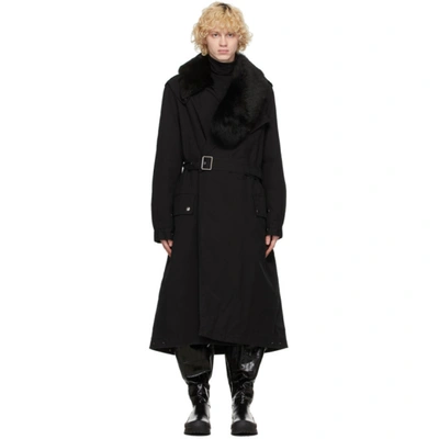 Mr & Mrs Italy Mr And Mrs Italy Black Nick Wooster Edition Trench Coat In Black / Black / Black
