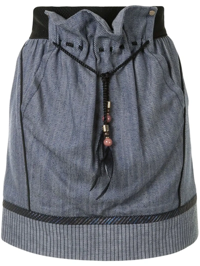 Pre-owned Louis Vuitton  Panelled Mini Skirt In Blue