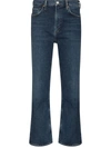 Agolde Wilder Mid-rise Straight-leg Jeans In Blue