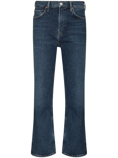Agolde Wilder Mid-rise Straight-leg Jeans In Blue