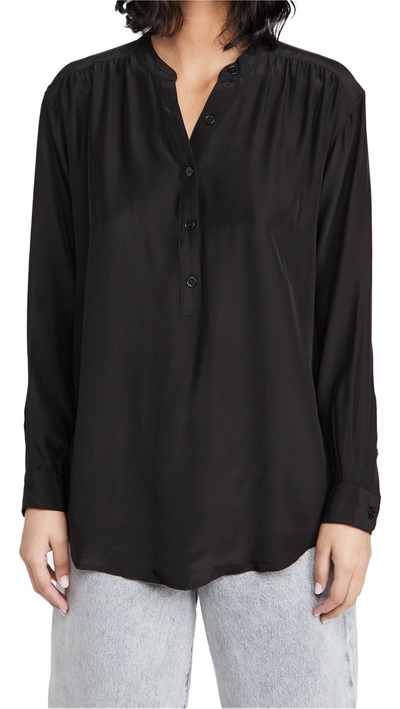 J Brand Jazlyn Silk Blouse In Black