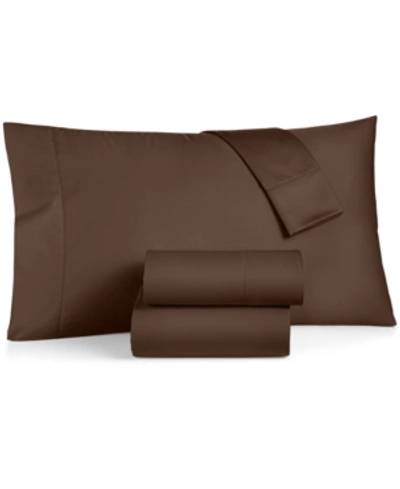 Charter Club Damask Solid 550 Thread Count 100% Cotton 4-pc. Sheet Set, California King, Created For Macy's Beddi In Moss