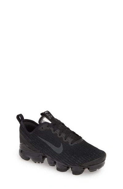Nike Big Kids Air Vapormax Flyknit 3 Running Sneakers From Finish Line In Black/anthracite/white