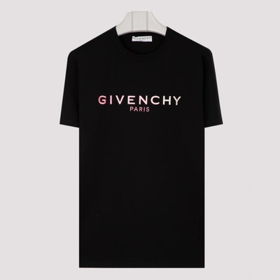 Givenchy Black T-shirt With Degradé Logo Embroidery