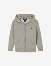 Polo Ralph Lauren Ralph Lauren Boys Dark Sport Heather Kids Logo-embroidered Cotton-fleece Hoody 2-14 Years In Heather Grey