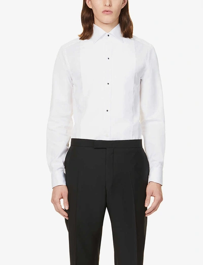 Eton Super Slim-fit Cotton-poplin Dress Shirt In White