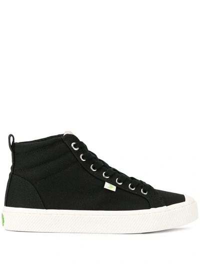 Cariuma Men's Oca High Organic-cotton Canvas Trainers In Black