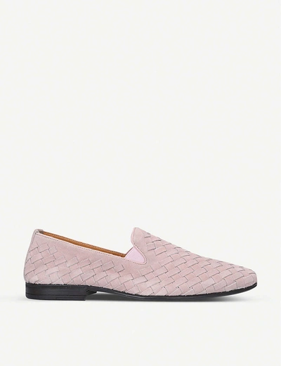 Kg Kurt Geiger Oliver Woven Suede Loafers In Pink