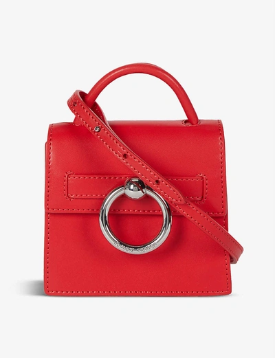 Claudie Pierlot Anouk Small Leather Shoulder Bag In Red
