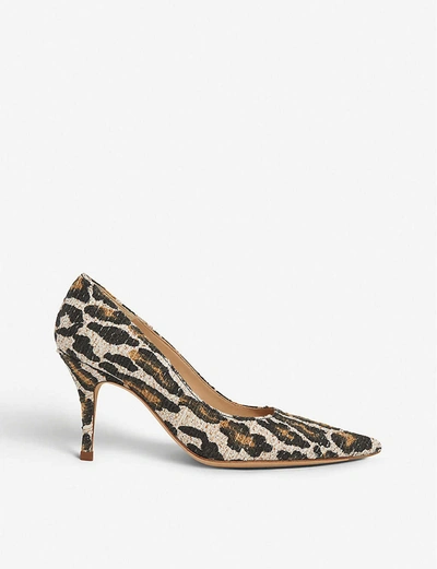 Lk Bennett Harmony Leopard-print Woven Courts In Nat-natural+leopard