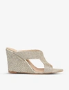 Lk Bennett Sonia Rope Wedge Sandals In Gol-soft Gold