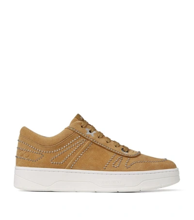 Jimmy Choo Hawaii Stud-embellished Suede Trainers