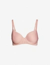Calvin Klein Liquid Touch Logo-print Padded Bra In Abh+alluring+blush