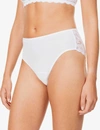 Hanro Moments Stretch-lace Maxi Briefs In White