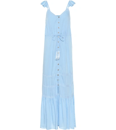 Melissa Odabash Alanna Embroidered Woven Midi Dress In Cornflower