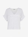 Whistles Frill-trim Linen Top In White