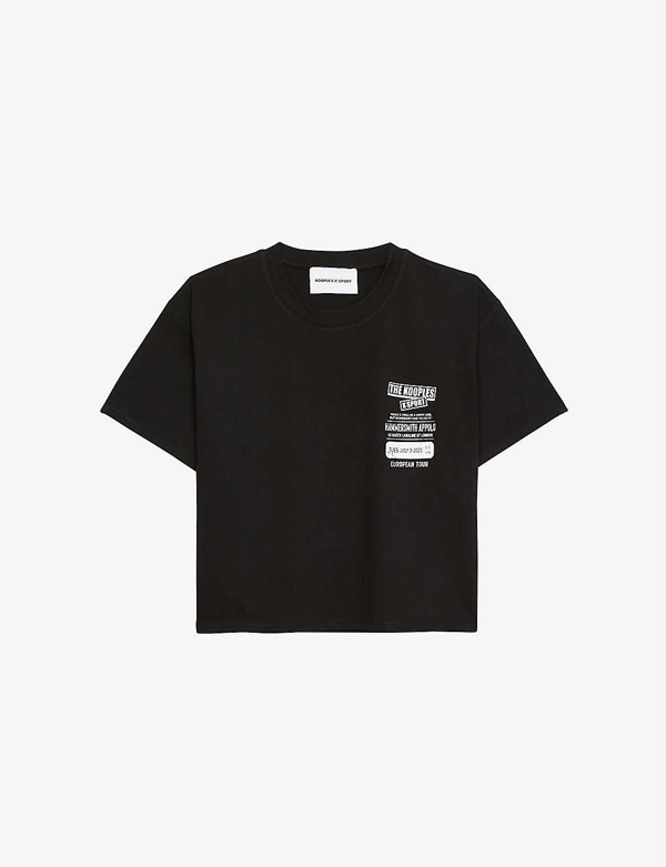 The Kooples Sport Logo-print Cotton-jersey T-shirt In Bla01 | ModeSens